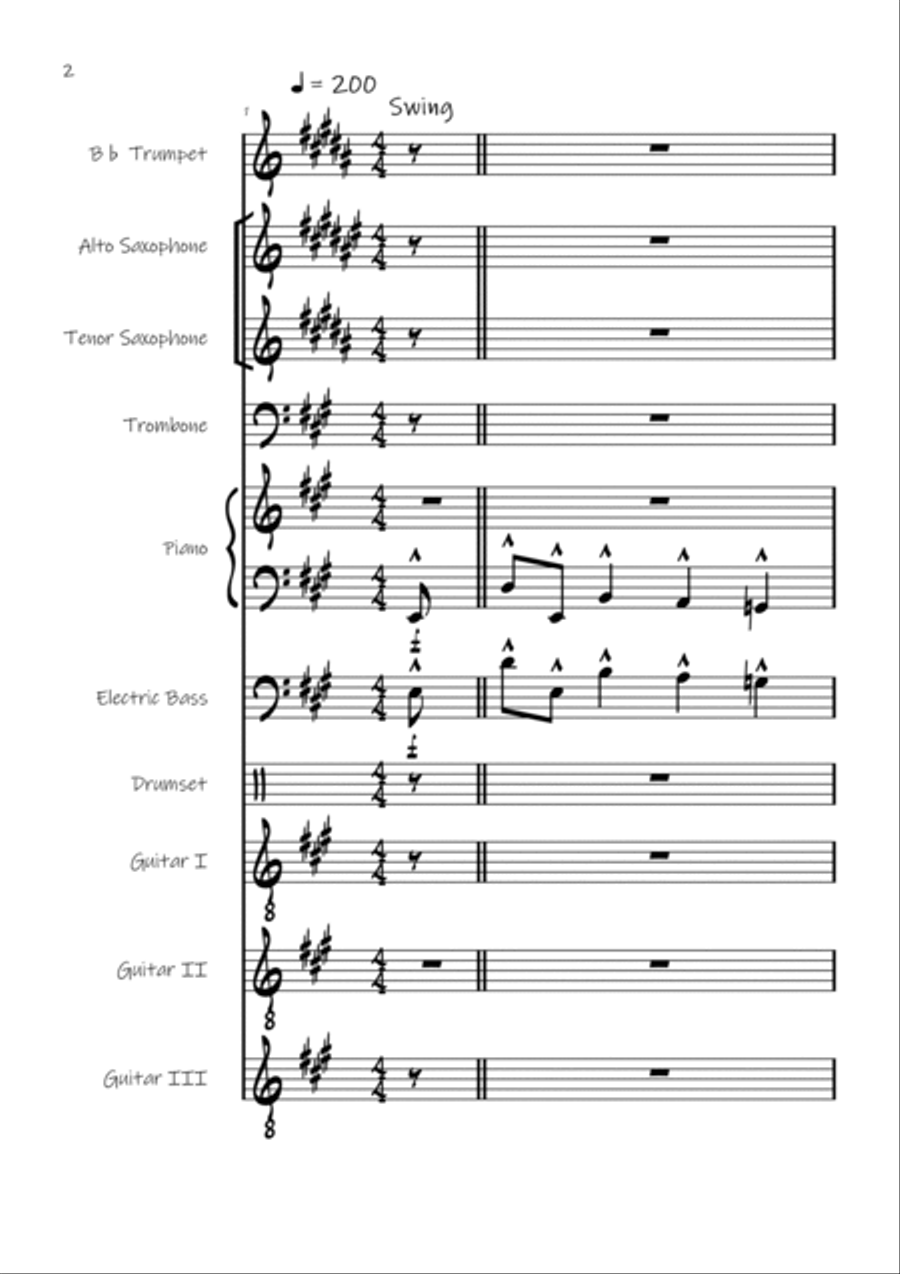 Seinfeld Theme Concert Band scores gallery preview page 2