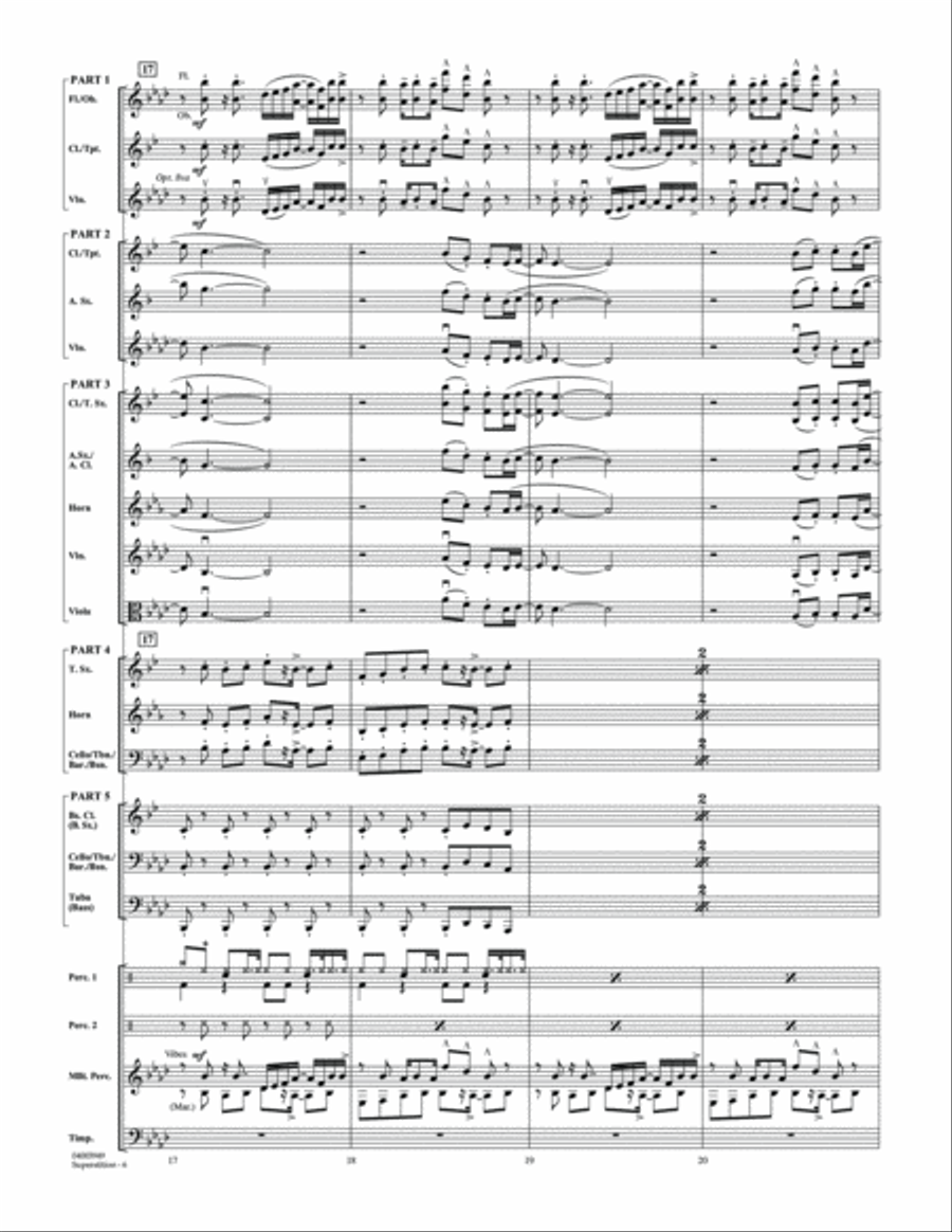 Superstition - Conductor Score (Full Score) Concert Band scores gallery preview page 6
