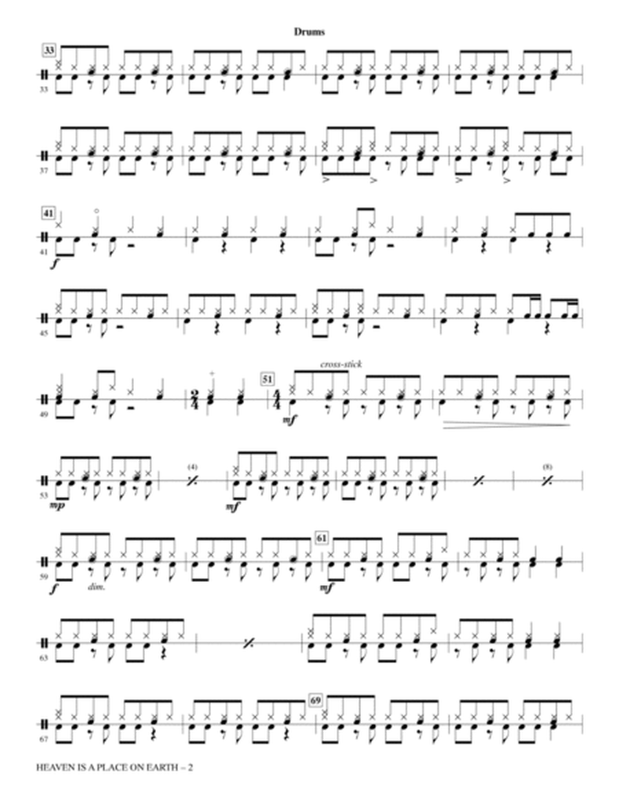 Heaven Is a Place on Earth (arr. Mark Brymer) - Drums