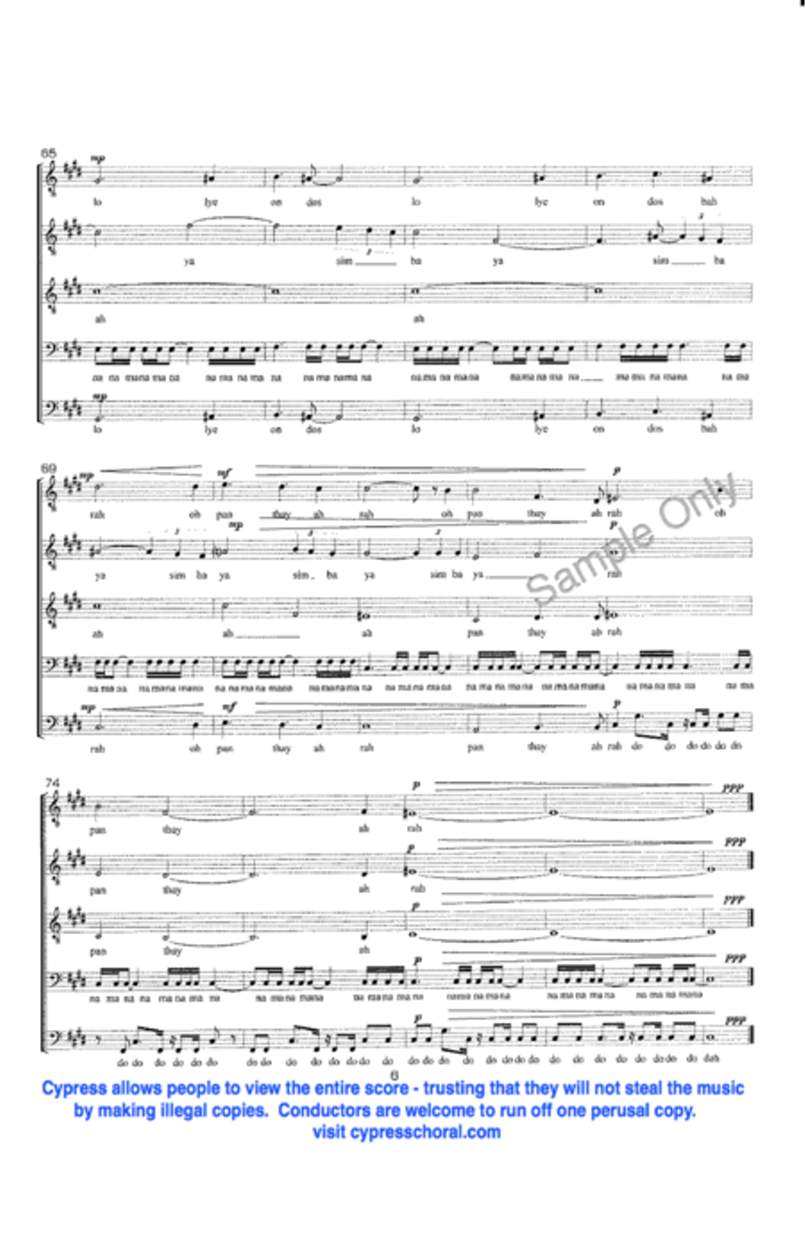 Simba Samba TTBB scores gallery preview page 7