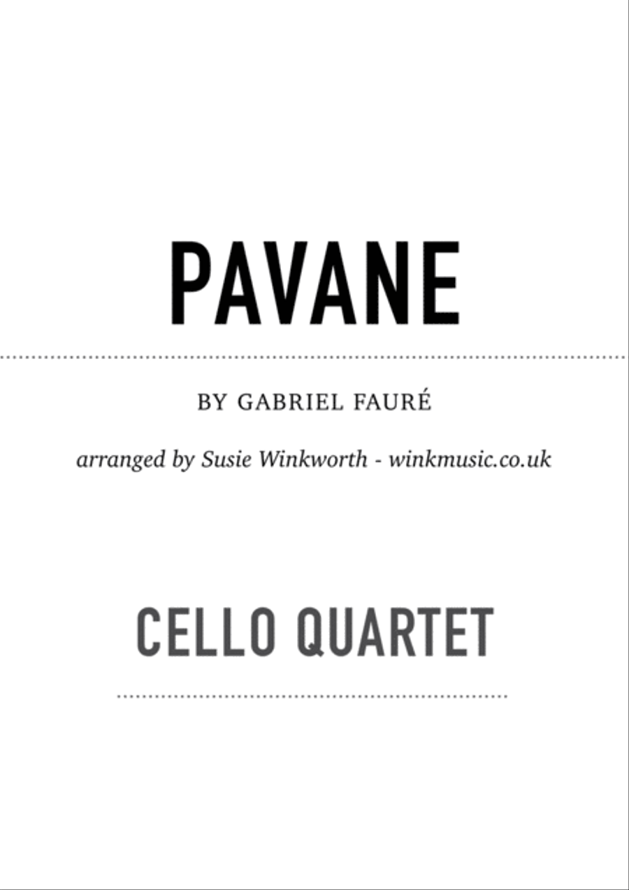 Pavane String Quartet scores gallery preview page 1