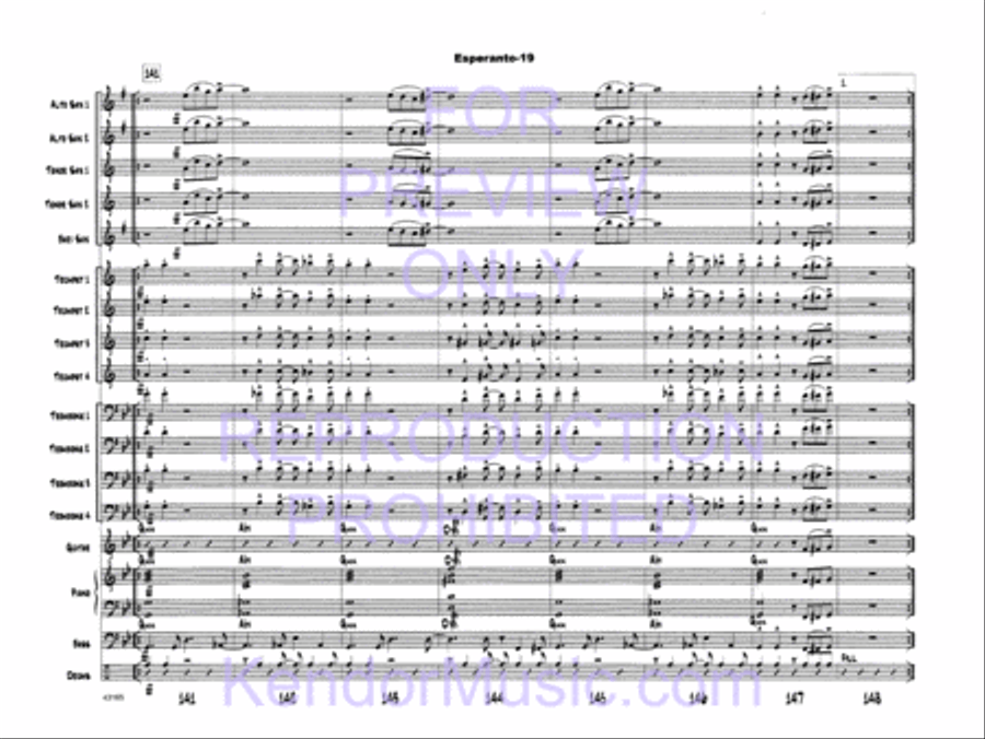 Esperanto Esperanto Jazz Ensemble scores gallery preview page 22