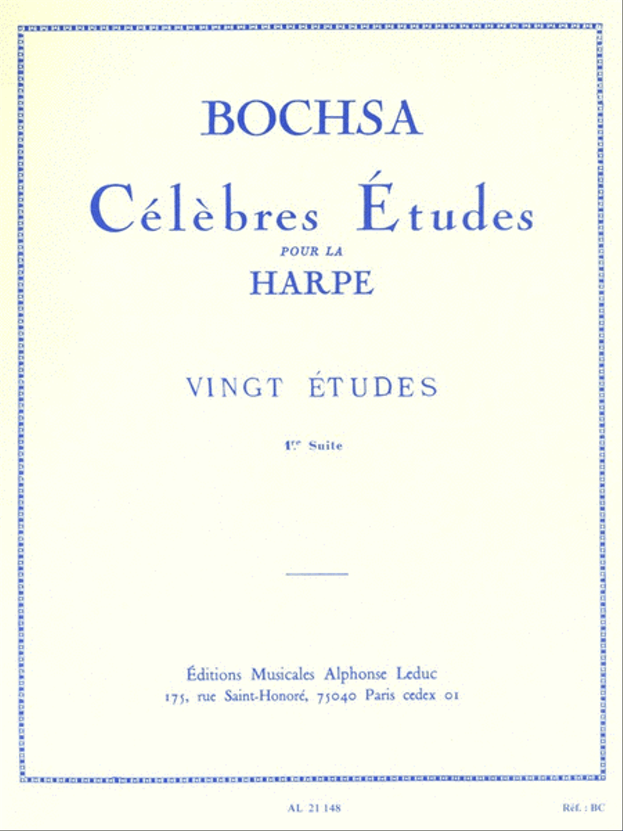 Celebrated Studies For Harp (suite 1) Harp scores gallery preview page 1