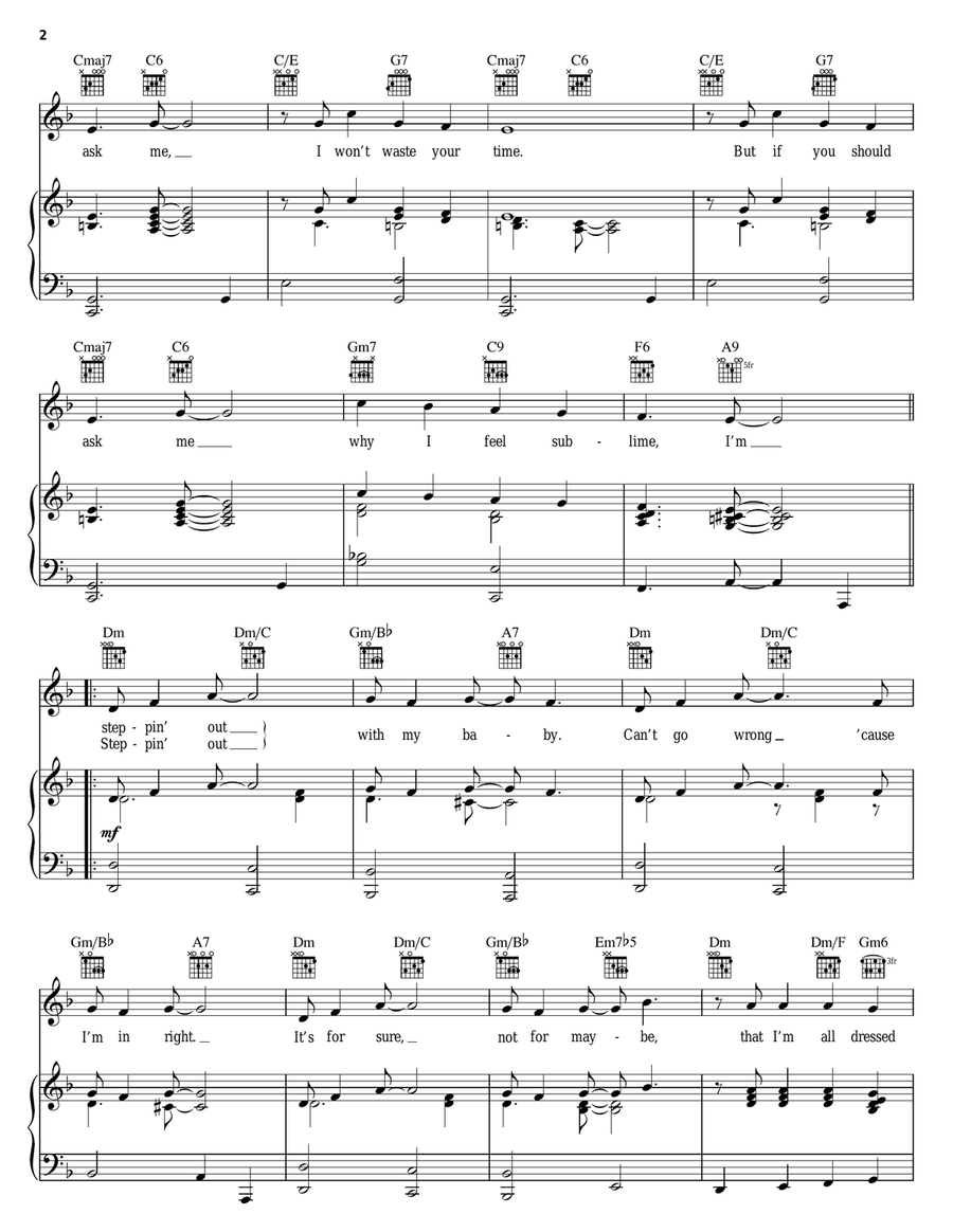 Steppin' Out With My Baby Guitar scores gallery preview page 2