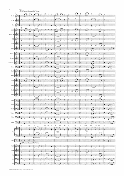 I Will The Wondrous Story (Hyfrydol) [Eb] - Orchestra/Mixed Ensemble Score and Parts PDF image number null