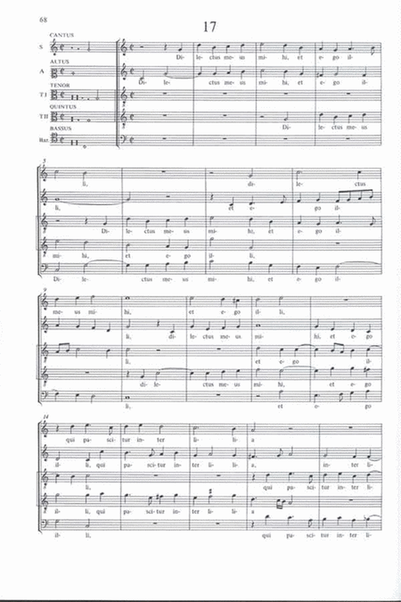 Canticum Canticorum Mc 5 29 Motetten Für Fünfstim