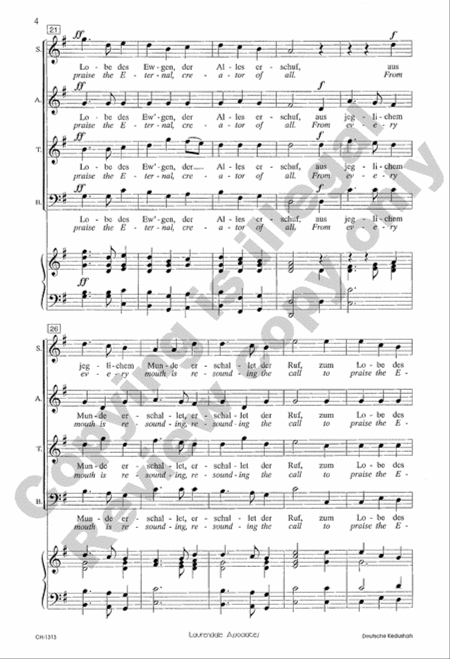 Deutsche Kedushah 4-Part scores gallery preview page 4