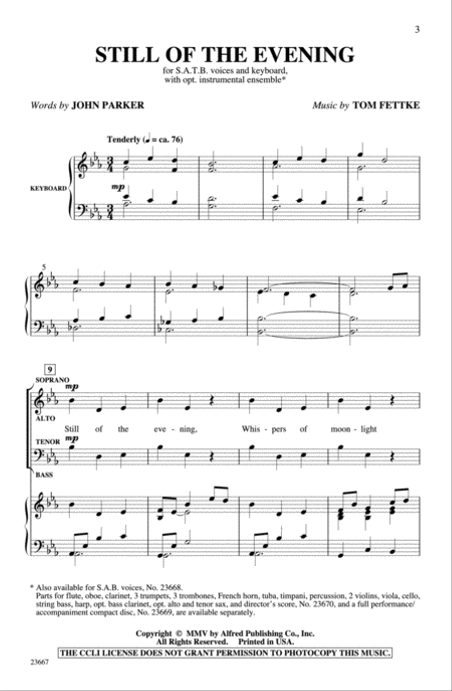 Still of the Evening Still of the Evening 4-Part scores gallery preview page 2