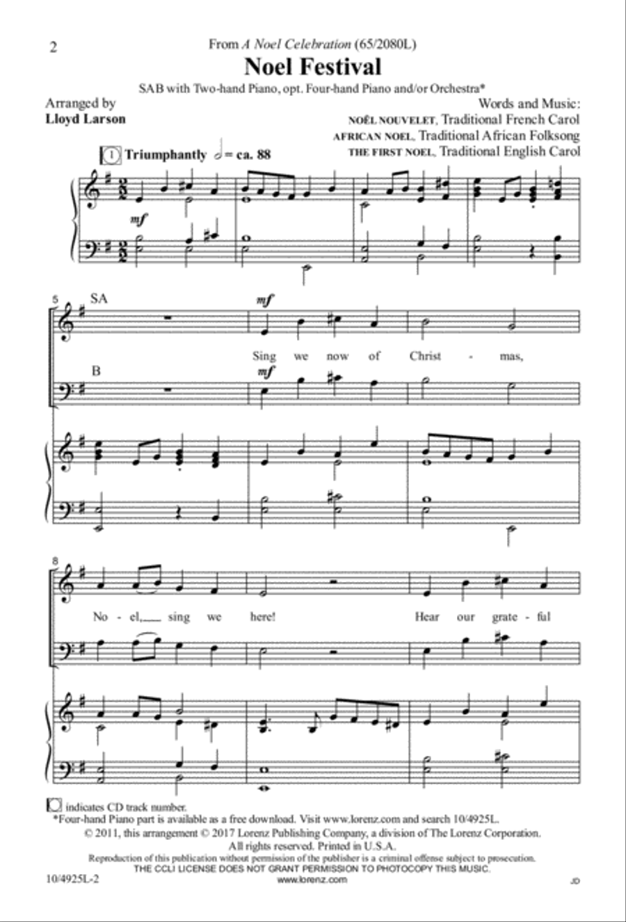 Noel Festival Noel Festival 3-Part scores gallery preview page 2