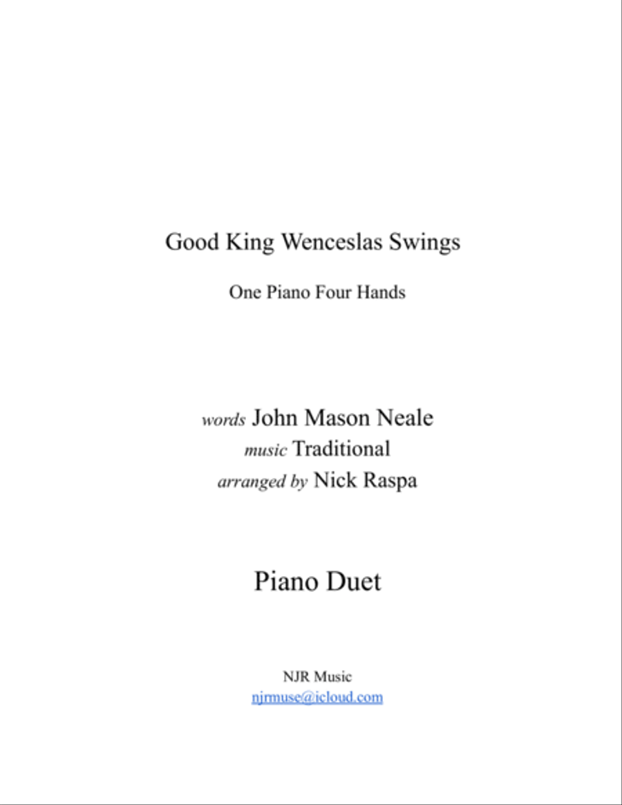 Good King Wenceslas Swings (1 piano 4 hands) complete set 1 Piano, 4-Hands scores gallery preview page 3