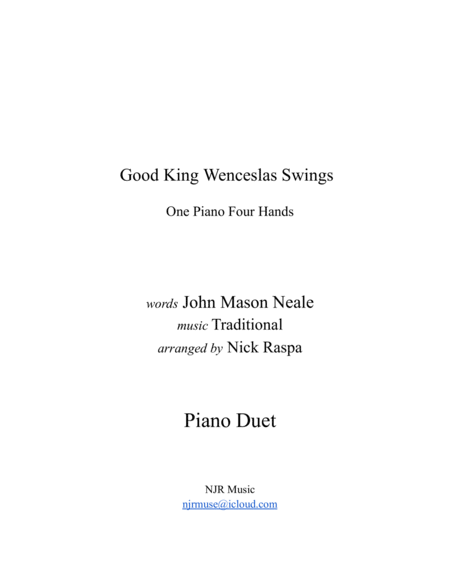 Good King Wenceslas Swings (1 piano 4 hands) complete set image number null