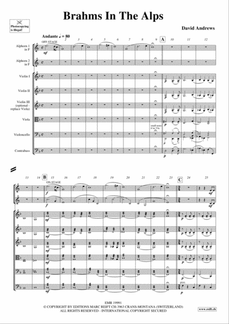 Brahms In The Alps String Orchestra scores gallery preview page 3