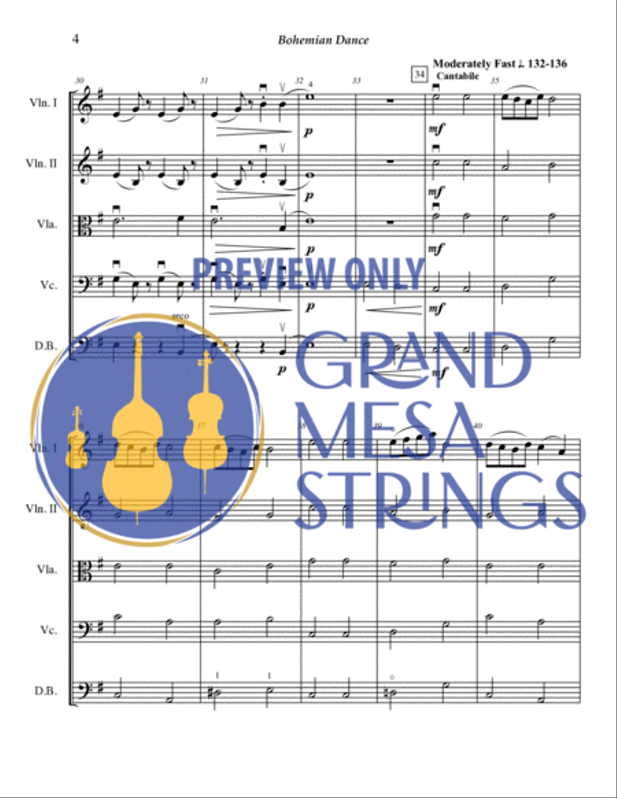 Bohemian Dance Bohemian Dance String Orchestra scores gallery preview page 5