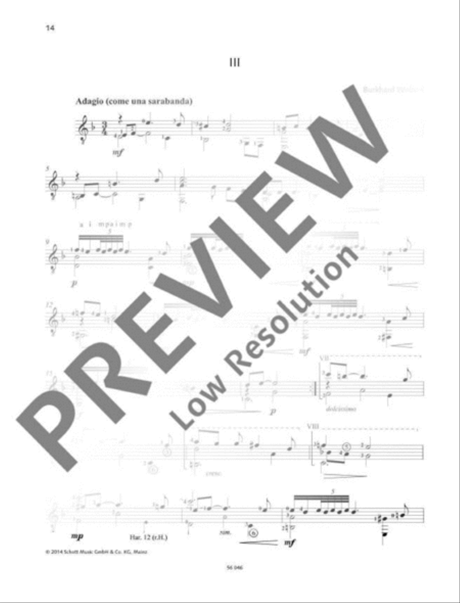 12 Concert Etudes 12 Concert Etudes Classical Guitar scores gallery preview page 15