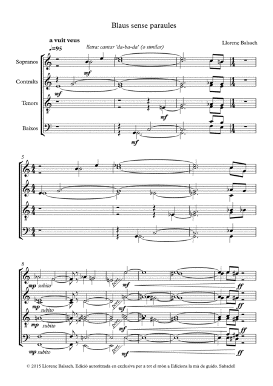 Blaus sense paraules 4-Part scores gallery preview page 3