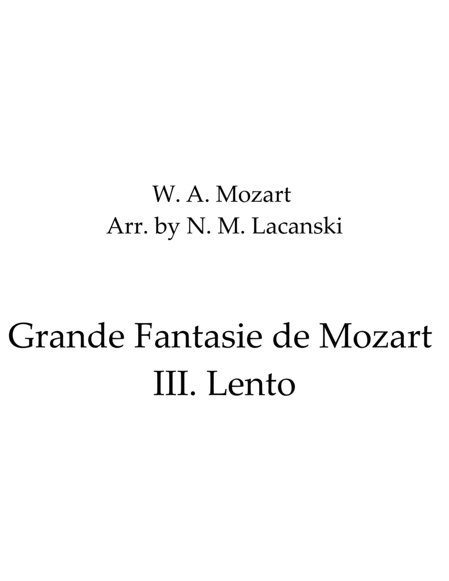 Grande Fantasie de Mozart III. Lento image number null