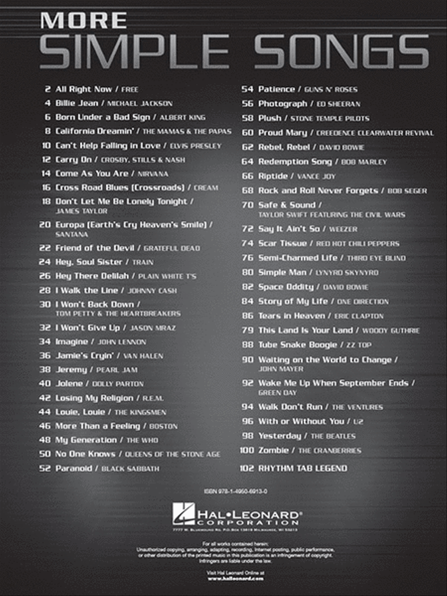 More Simple Songs Acoustic Guitar scores gallery preview page 3