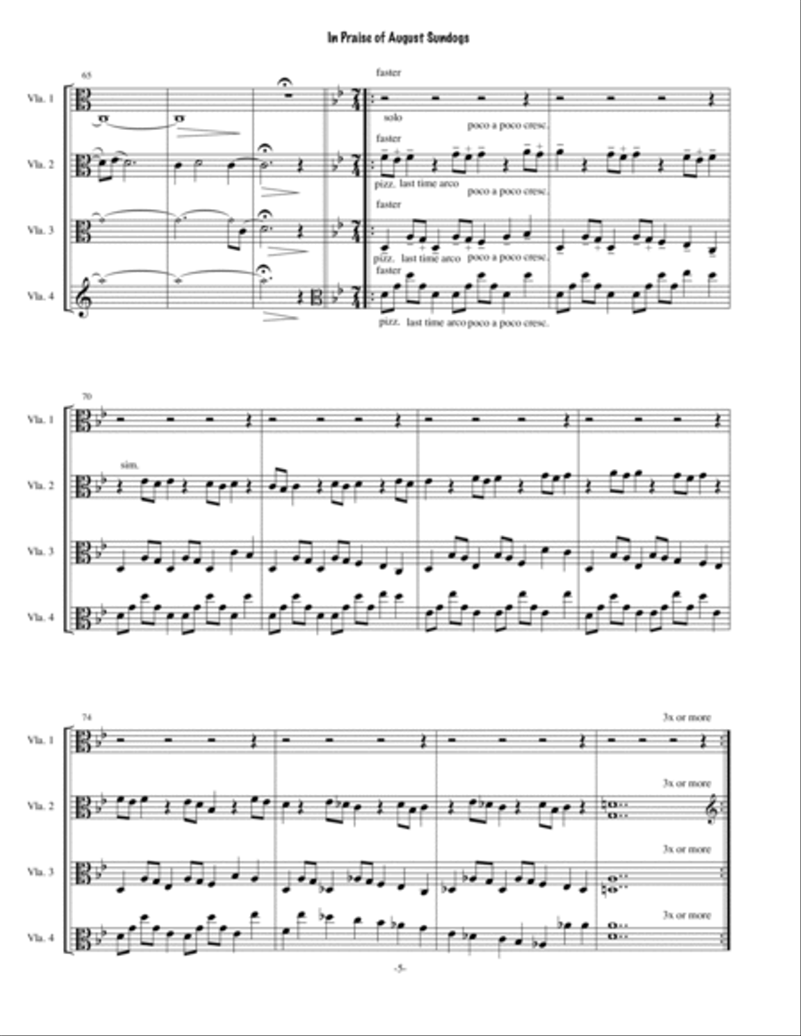 In Praise of August Sundogs-score Viola scores gallery preview page 5