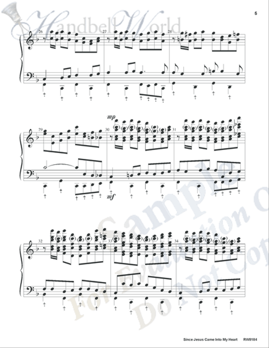 Since Jesus Came Into My Heart 5-Octaves scores gallery preview page 4