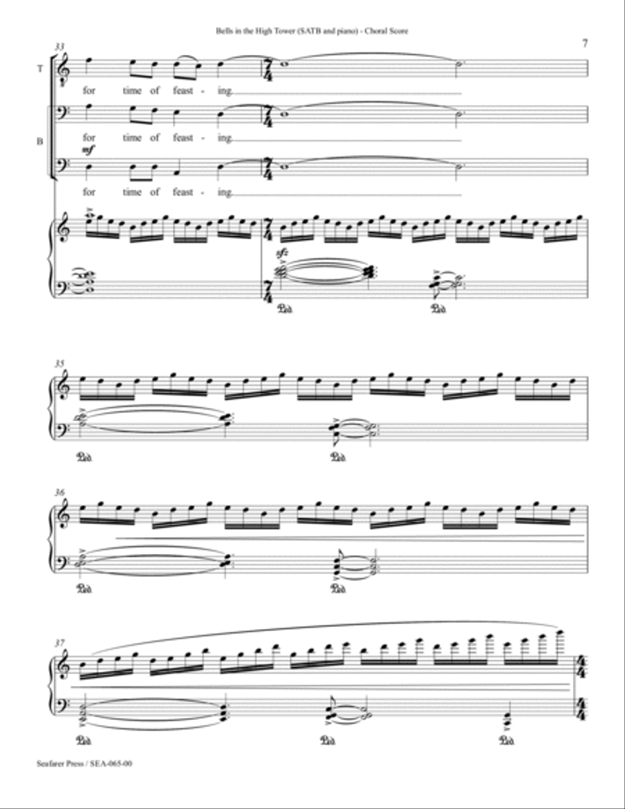 Bells in the High Tower 4-Part scores gallery preview page 8