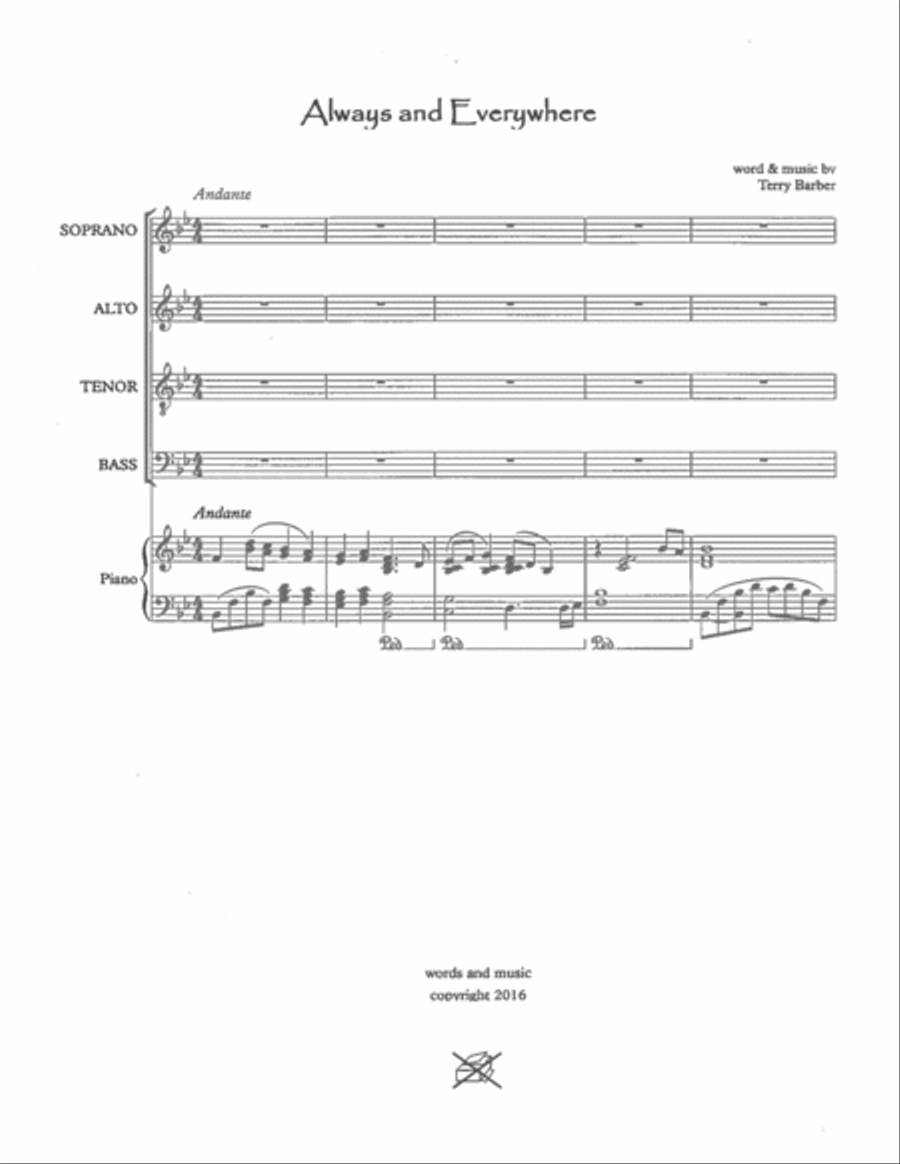 Always and Everywhere 4-Part scores gallery preview page 1