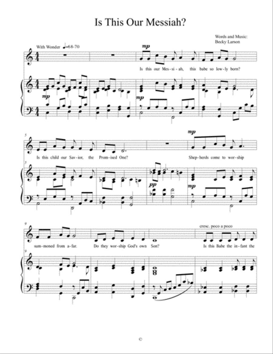 Is This Our Messiah Is This Our Messiah Soprano Voice scores gallery preview page 1