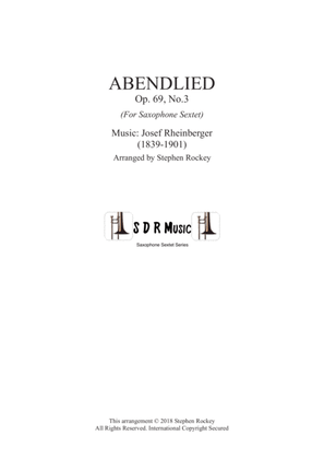 Book cover for Abendlied for Saxophone Sextet