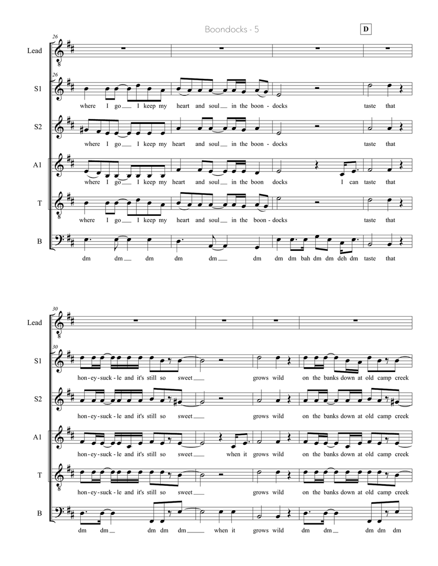 Boondocks Boondocks 4-Part scores gallery preview page 5