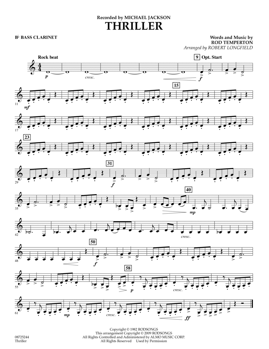 Bass clarinet outlet music