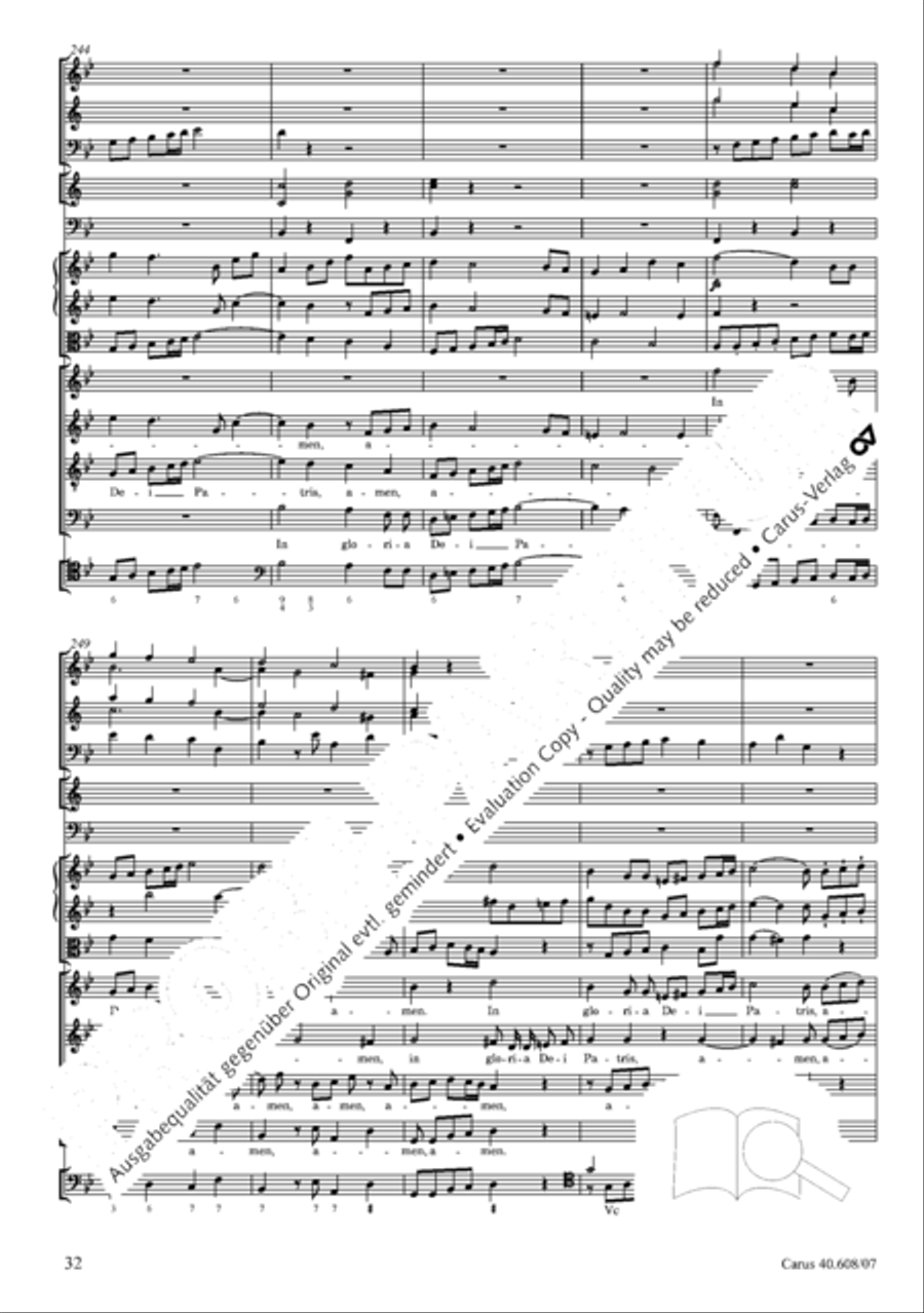 Missa Sancti Bernardi von Offida in B 4-Part scores gallery preview page 47