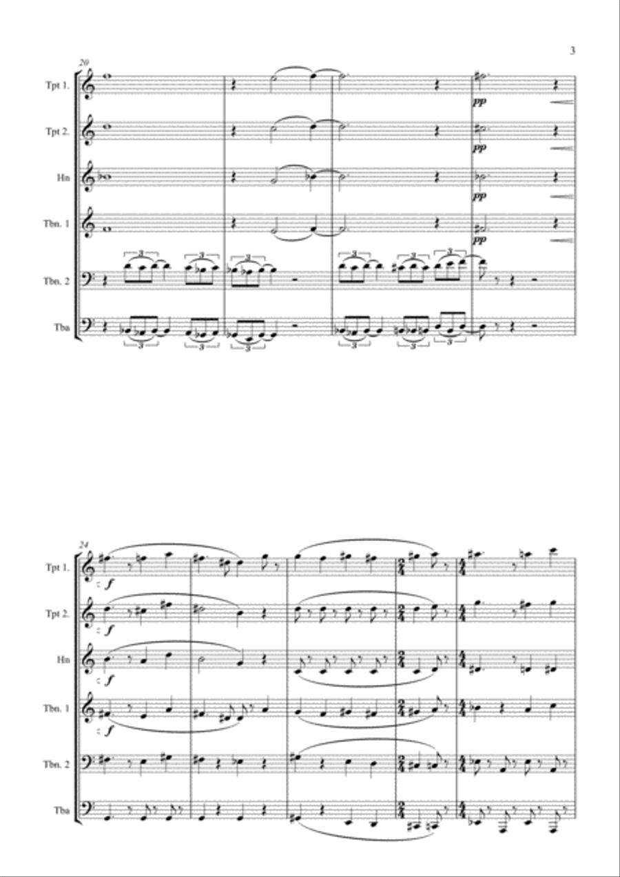 Hail to Magnesium Brass Ensemble scores gallery preview page 3