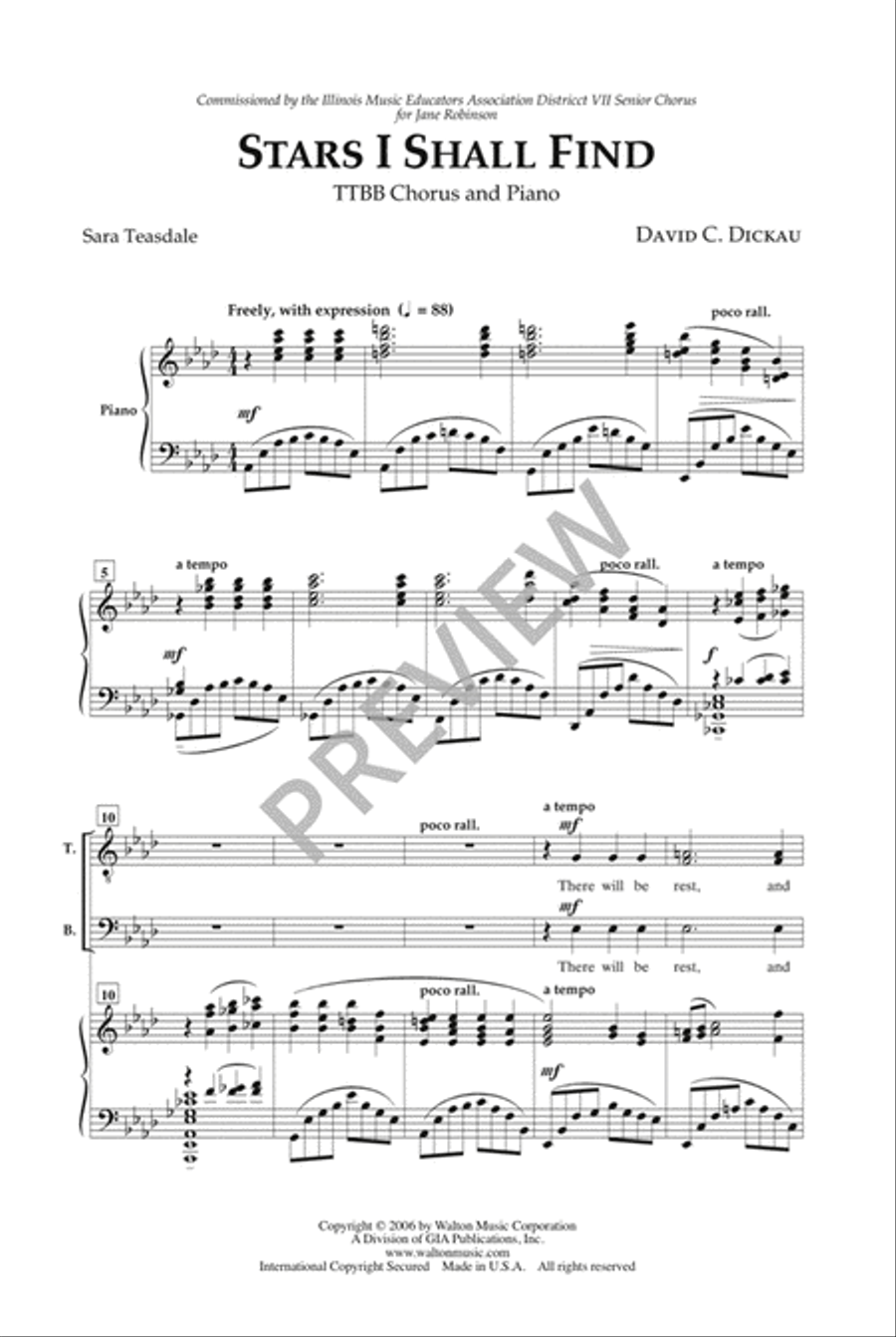 Stars I Shall Find (TTBB) TTBB scores gallery preview page 4