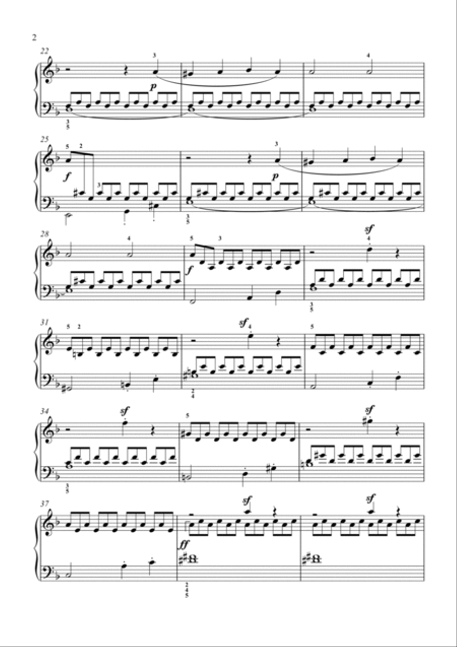 Beethoven-Piano Sonata No.17 in D minor, Op.31 No.2 (The Tempest) Small Ensemble scores gallery preview page 3