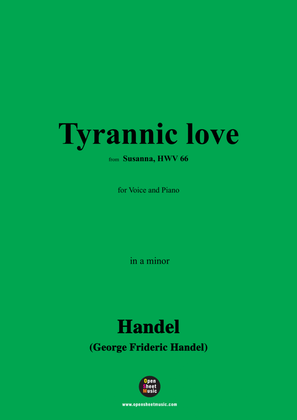 Book cover for Handel-Tyrannic love,from 'Susanna,HWV 66',in a minor