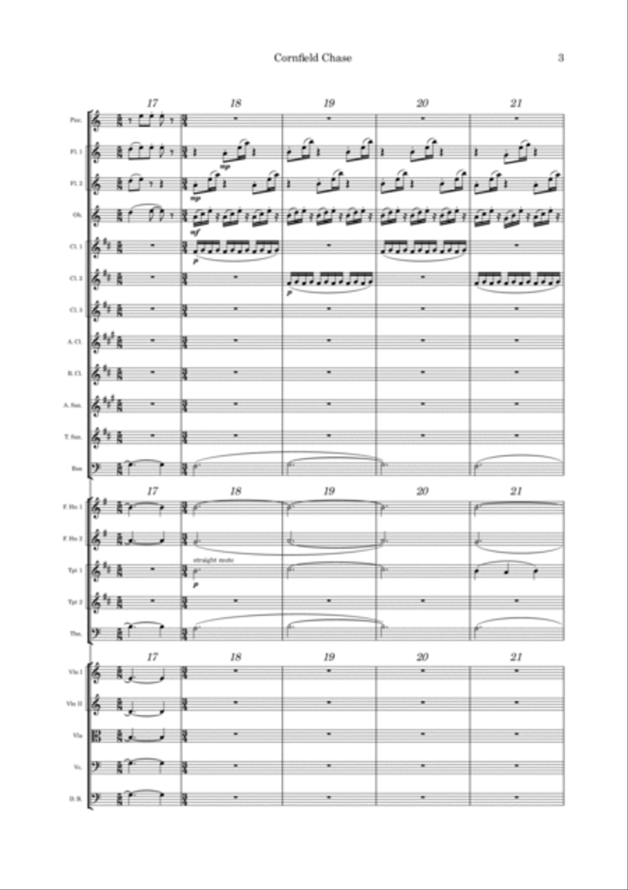 Cornfield Chase Full Orchestra scores gallery preview page 3