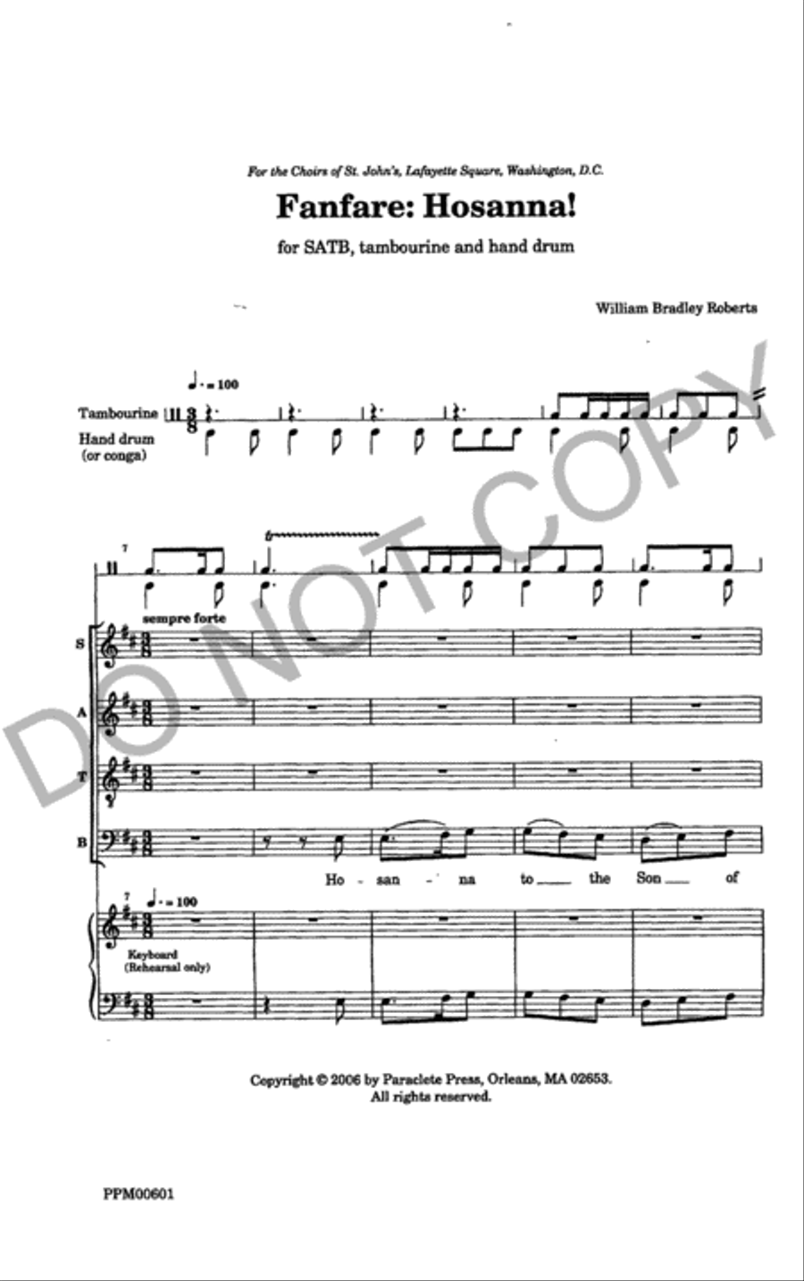 Fanfare: Hosanna! 4-Part scores gallery preview page 2