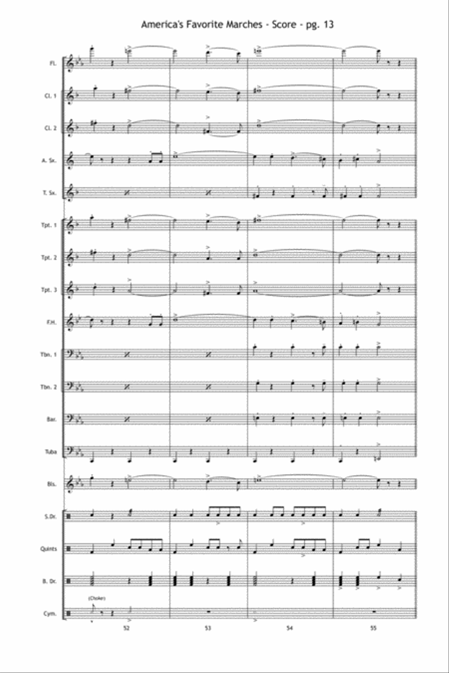 America's Favorite Marches Marching Band scores gallery preview page 14