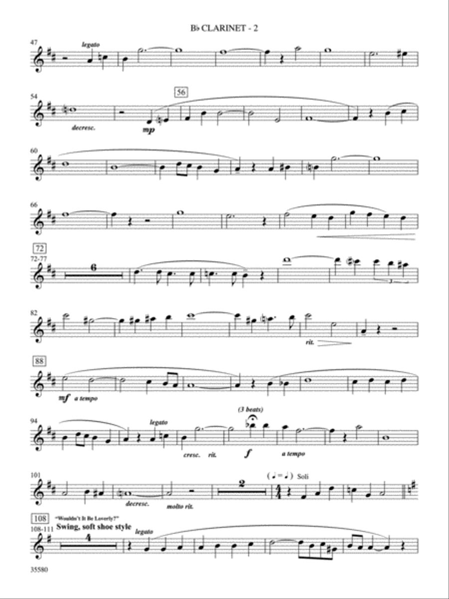 My Fair Lady: 1st B-flat Clarinet B-Flat Clarinet scores gallery preview page 2