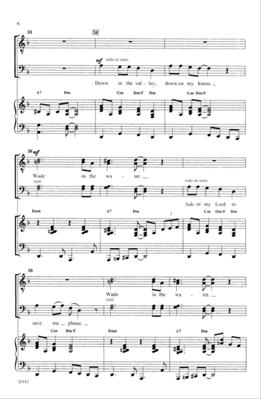 Wade in the Water Choir scores gallery preview page 5