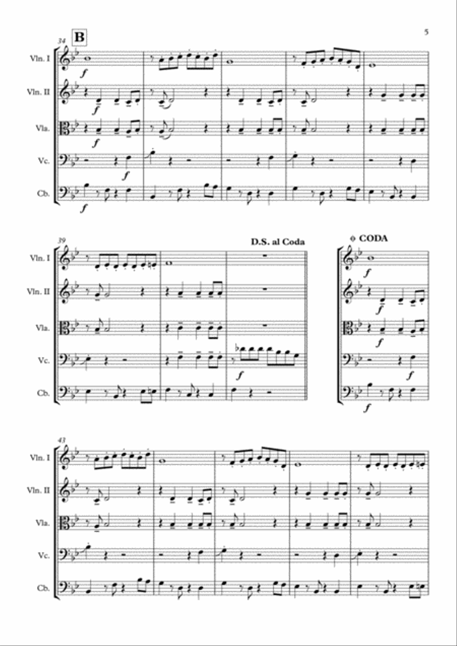 Speedy Gonzales String Quintet scores gallery preview page 6
