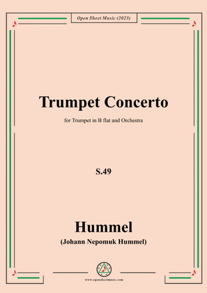 Hummel-Trumpet Concerto,in E Major,S.49