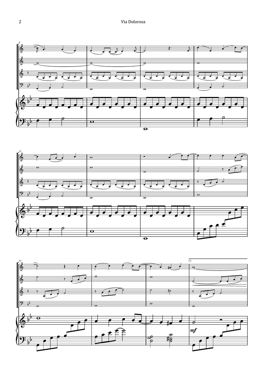 Via Dolorosa Brass Quartet scores gallery preview page 2