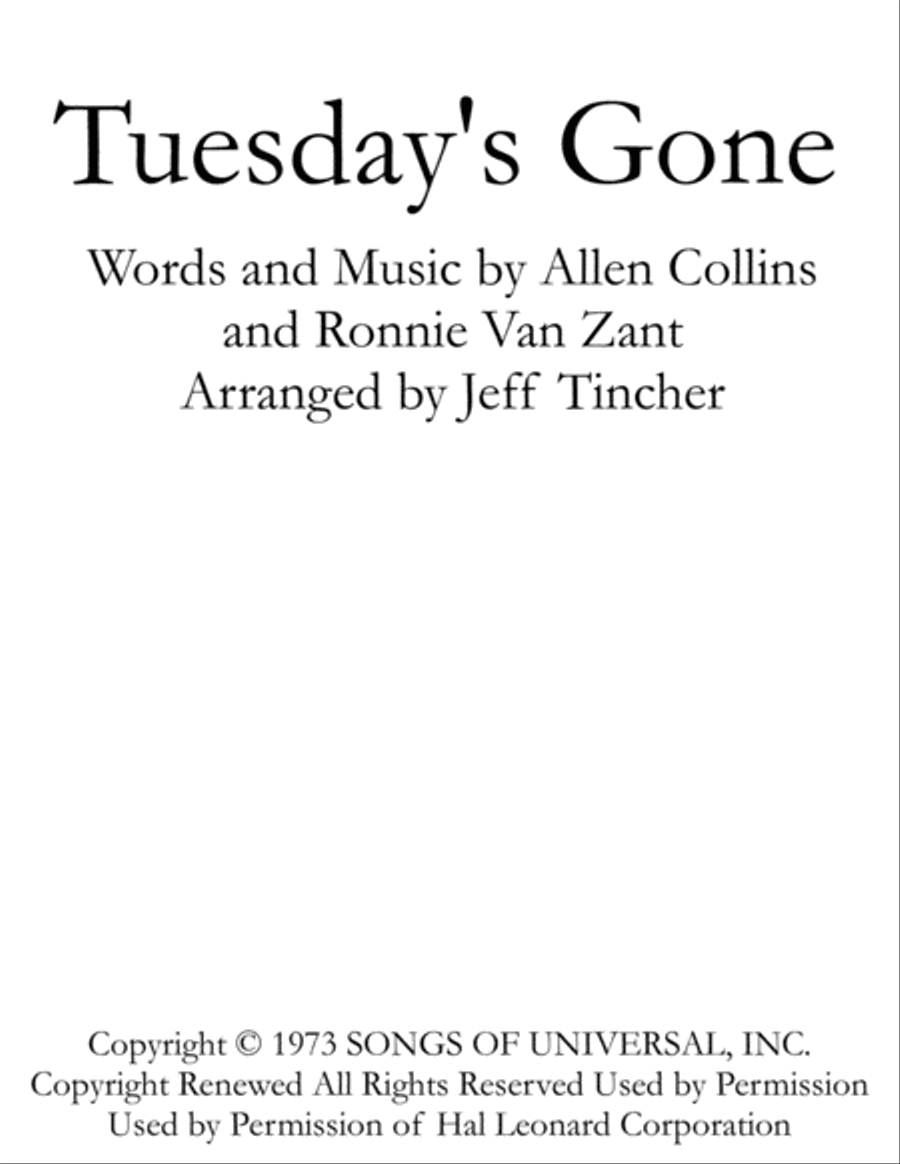 Tuesday's Gone Voice scores gallery preview page 1