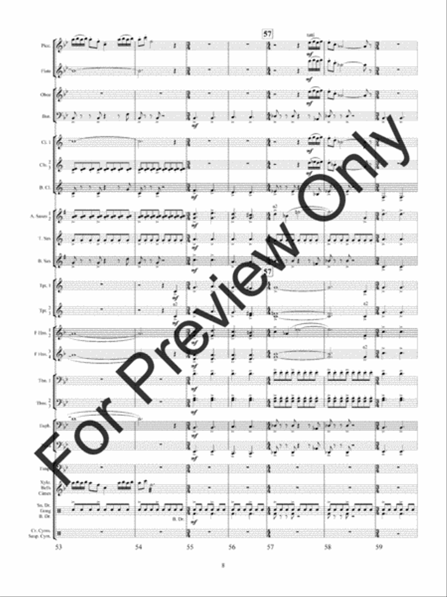 Variations On A Mighty Fortress Concert Band scores gallery preview page 11