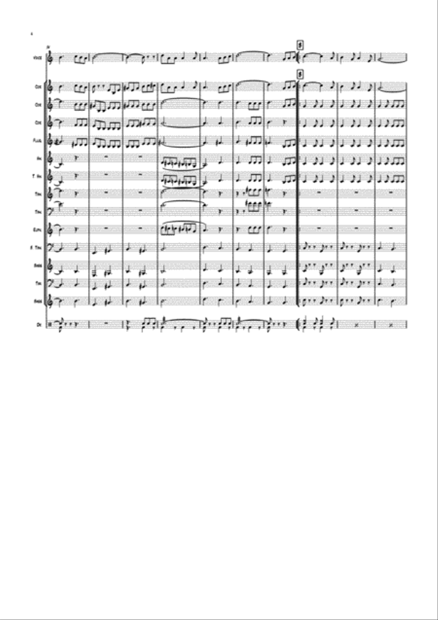 Sing As We Go (sit On My Face) Brass Ensemble scores gallery preview page 4