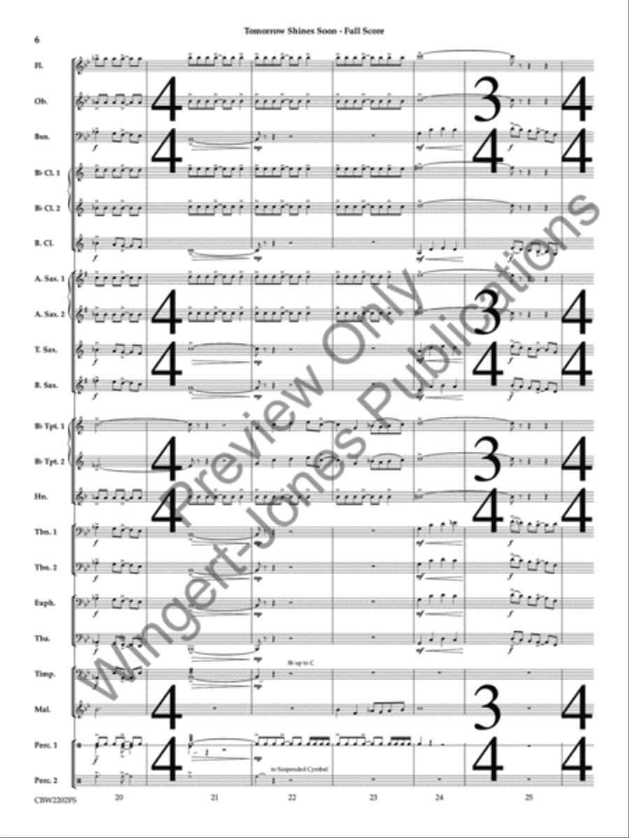 Tomorrow Shines Soon (Score) Concert Band scores gallery preview page 7
