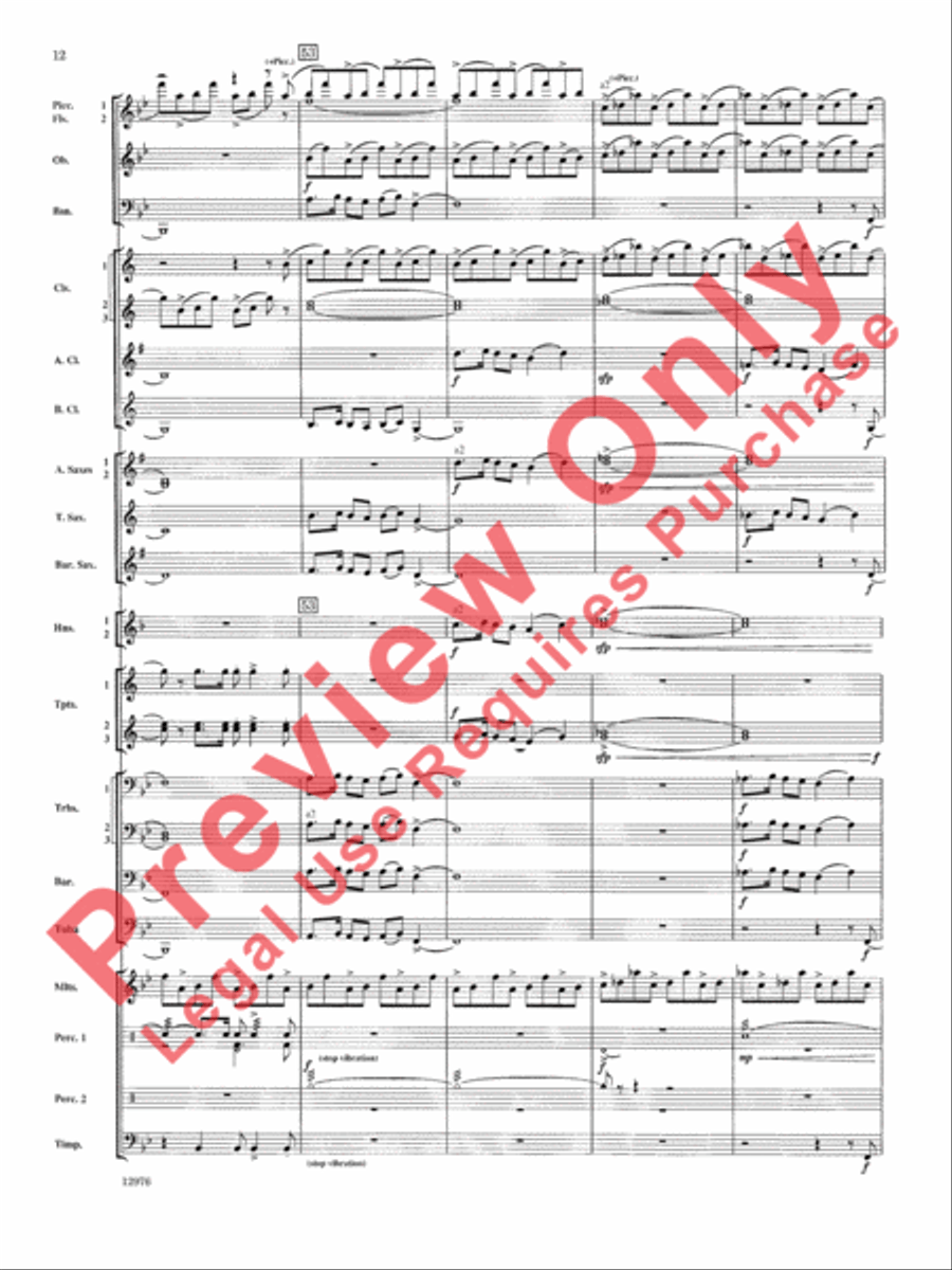 Fantasy on Yankee Doodle Concert Band scores gallery preview page 13