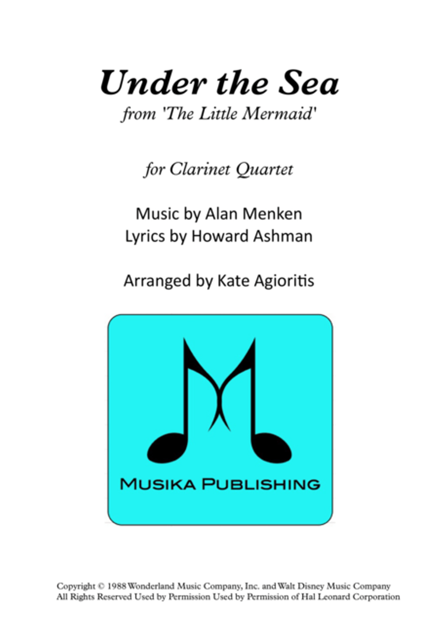 Under The Sea Clarinet Quartet scores gallery preview page 1
