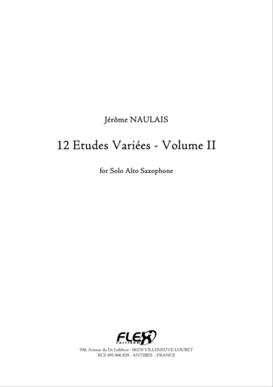 12 Etudes Variees - Volume II Alto Saxophone scores gallery preview page 1