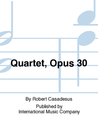 Book cover for Quartet, Opus 30